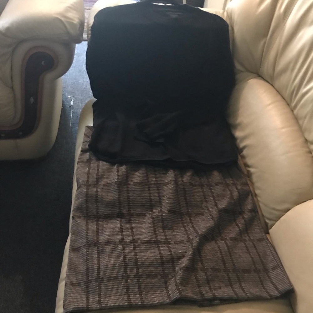 A classy  XL sweater and  new skirt Large